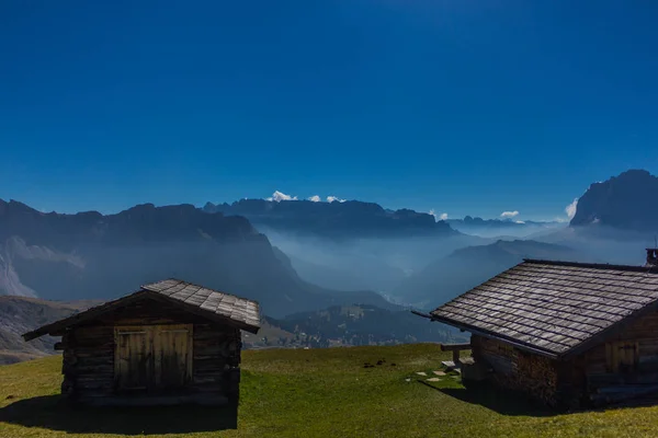 Drodze Parku Przyrody Seceda Grden Pięknym Południowym Tyrolu — Zdjęcie stockowe