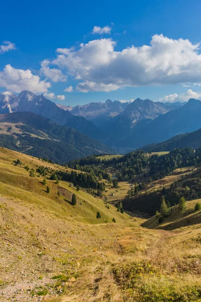 Unterwegs Naturpark Seceda Grden Schönen Südtirol — Stockfoto