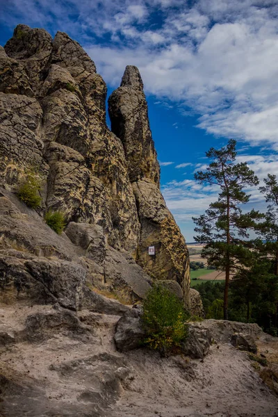 Explorando Montanhas Harz Dia Ensolarado Outono — Fotografia de Stock