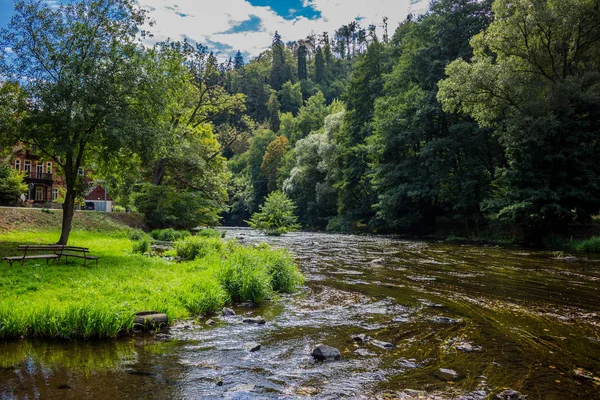 Att Utforska Harz Bergen Solig Höstdag — Stockfoto