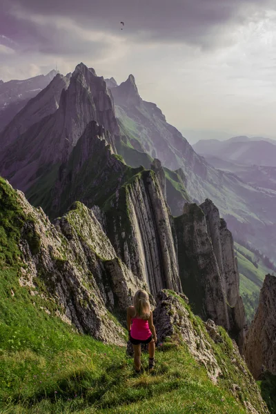 Recorrido Exploratorio Por Hermosa Región Montañosa Appenzell — Foto de Stock