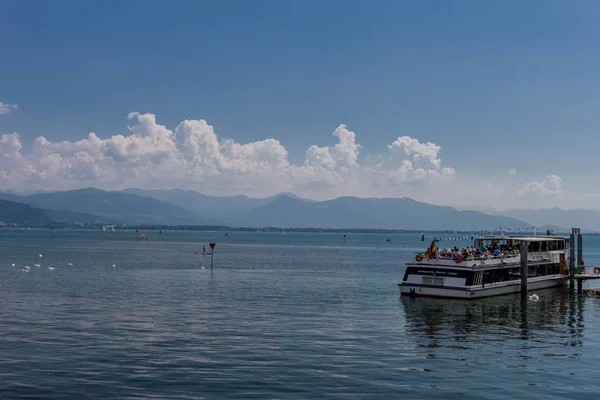 Letní Den Lindau Bodamského Jezera — Stock fotografie