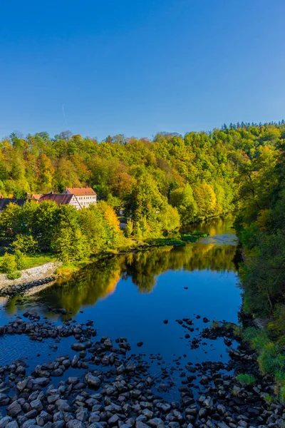 Herbsttag Rund Die Burg Burgk Saaletal — Stockfoto