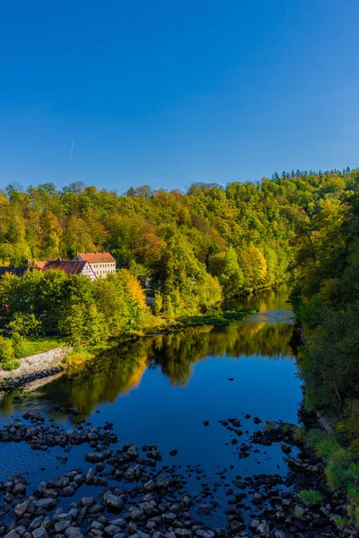 Herbsttag Rund Die Burg Burgk Saaletal — Stockfoto