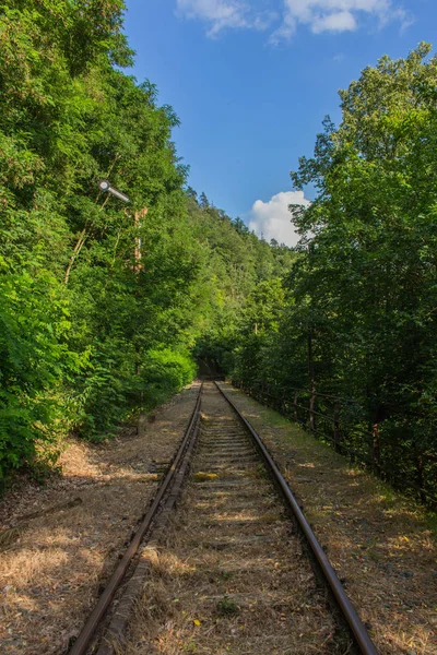 stock image walk on the old railway line in the saale valley