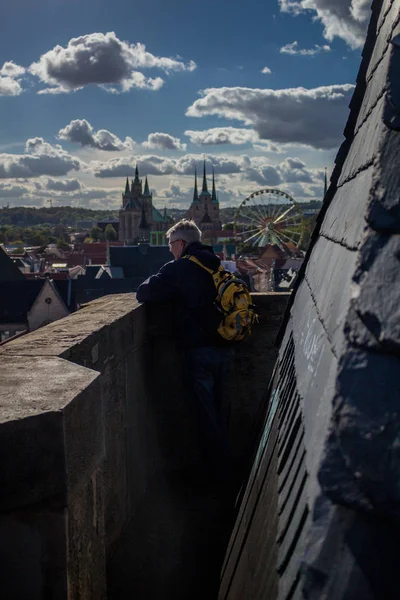 Ciesz Się Stare Miasto Pięknym Erfurt — Zdjęcie stockowe
