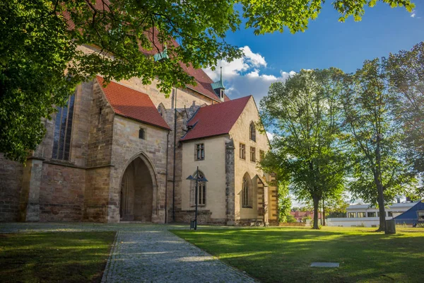 Geniet Van Oude Binnenstad Van Mooie Erfurt — Stockfoto