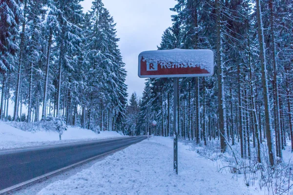 Winter Wonderland Lasu Turyńskiego — Zdjęcie stockowe