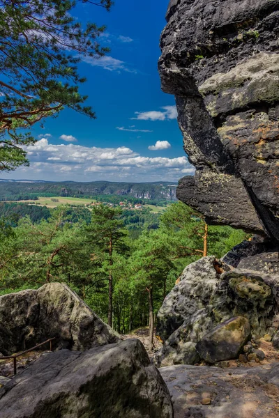 Průzkum Ehlídka Saském Švýcarsku — Stock fotografie