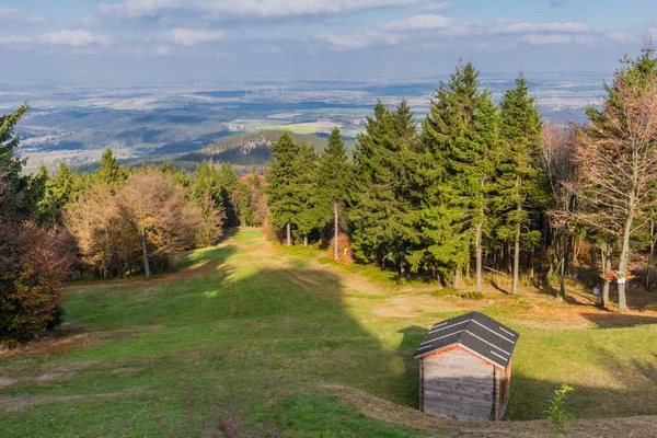 yolda Thuringian Ormanı