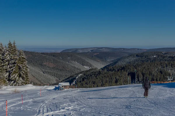 Winter Magic Thüringer Wald Med Solsken — Stockfoto