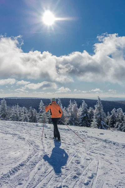 Winter Magic Het Thüringer Woud Met Zon — Stockfoto