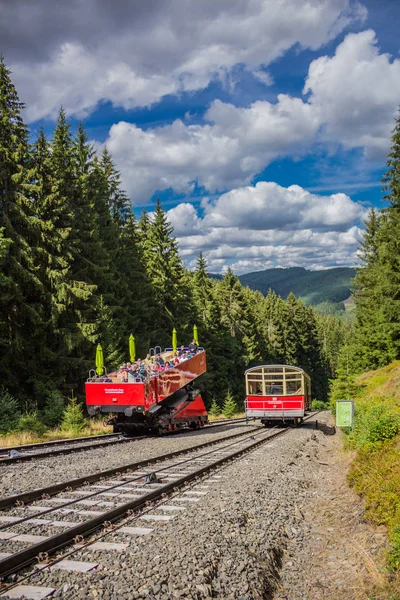 Ferrovia Montagna Oberweisbacher Nella Foresta Della Turingia — Foto Stock