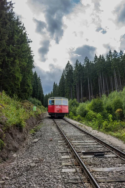 Ferrovia Montagna Oberweisbacher Nella Foresta Della Turingia — Foto Stock