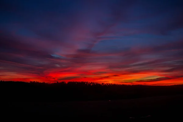 Puesta Sol Una Noche Verano —  Fotos de Stock