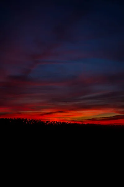 Coucher Soleil Sur Une Soirée Été — Photo