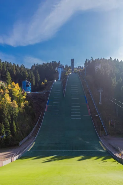 Sättet Skogen Thringer Sommar Höstdag — Stockfoto