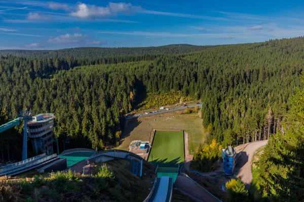 Sättet Skogen Thringer Sommar Höstdag — Stockfoto