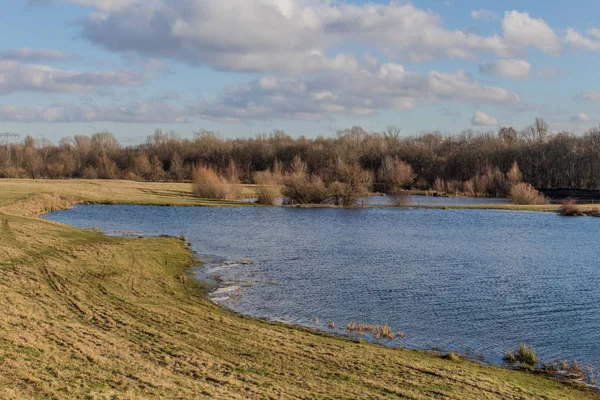 Sur Chemin Dans Magnifique Bassin Thringer — Photo