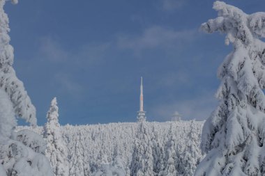 yolda kış manzara ile güzel harz içinde