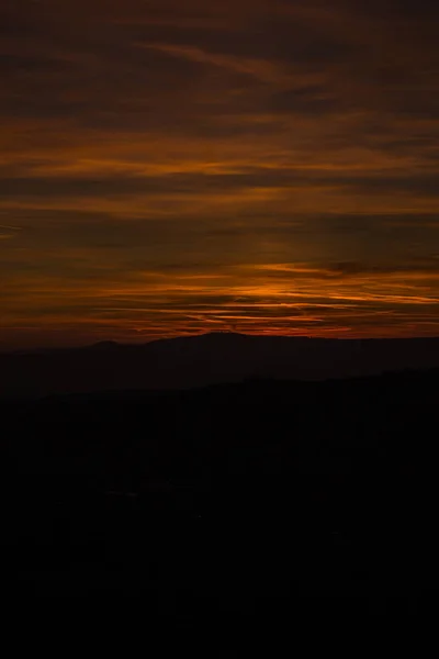 Večerní Slunce Výhledem Údolí Werratal — Stock fotografie