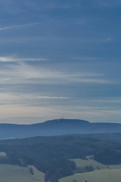 Jarní Pocity Kolem Hory Hrselberge — Stock fotografie