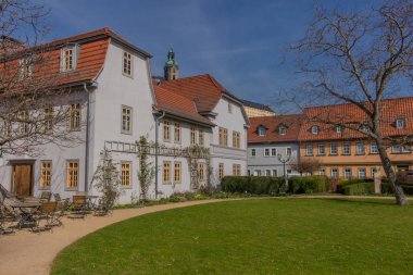 Rudolstadt yakınlarındaki güzel Saale vadisinde uyanma springlike
