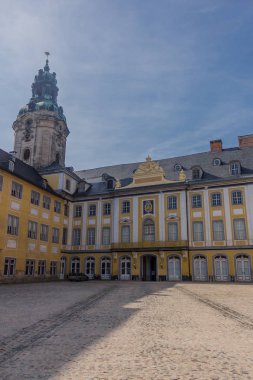 Rudolstadt yakınlarındaki güzel Saale vadisinde uyanma springlike