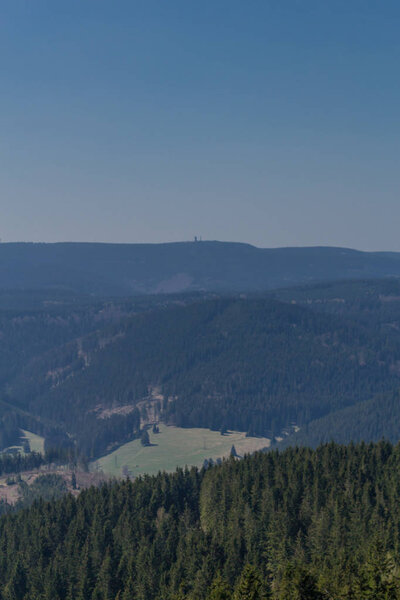 Enjoy the wonderful view from the Kickelhahn near Ilmenau over the Thuringian Forest