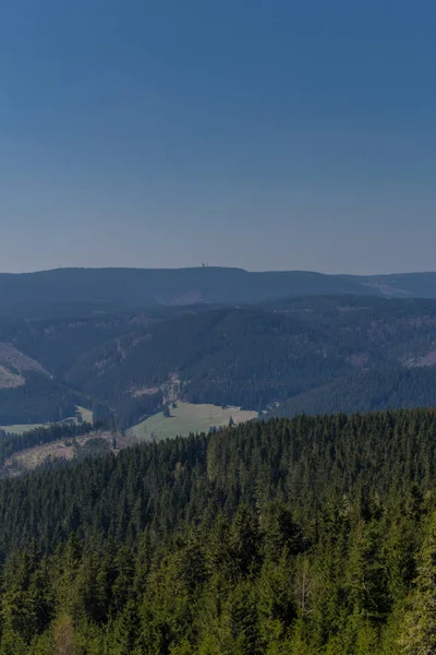 Thüringen Ormanı Üzerinde Ilmenau Yakınlarındaki Kickelhahn Dan Muhteşem Manzaranın Keyfini — Stok fotoğraf