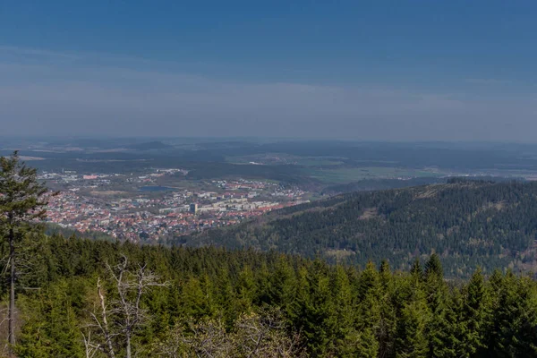 Podziwiać Wspaniały Widok Kickelhahn Pobliżu Ilmenau Nad Lasem Turyńskim — Zdjęcie stockowe