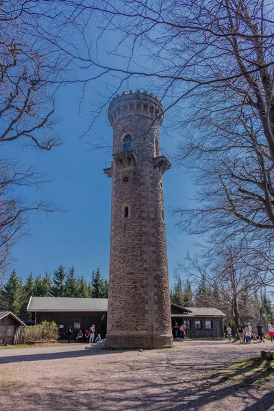 Genießen Sie Die Herrliche Aussicht Vom Kickelhahn Bei Ilmenau Über — Stockfoto