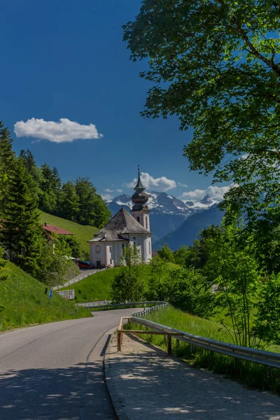 Hermoso Recorrido Exploración Largo Las Estribaciones Alpinas Berchtesgaden Maria Gern —  Fotos de Stock