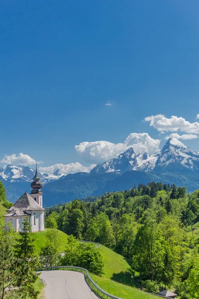 Hermoso Recorrido Exploración Largo Las Estribaciones Alpinas Berchtesgaden Maria Gern —  Fotos de Stock