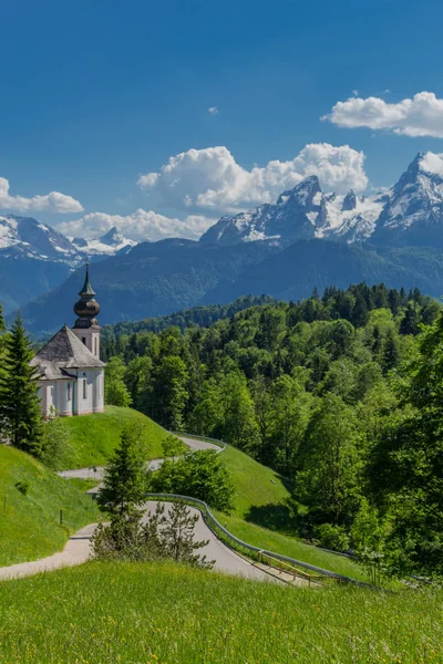 Bela Excursão Exploração Longo Das Berchtesgaden Alpine Foothills Maria Gern — Fotografia de Stock