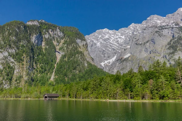 Bela Excursão Exploração Longo Das Berchtesgaden Alpine Foothills Schoenau Koenigsee — Fotografia de Stock