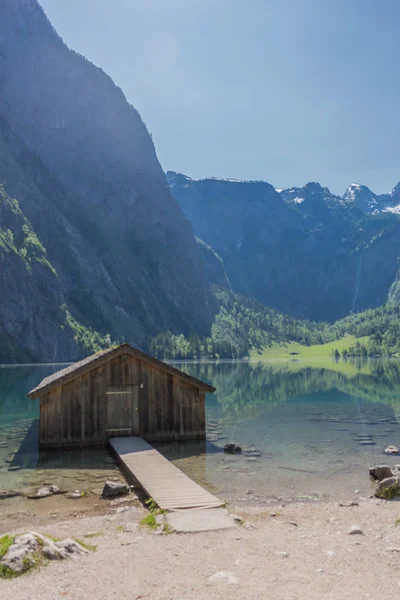 Bela Excursão Exploração Longo Das Berchtesgaden Alpine Foothills Schoenau Koenigsee — Fotografia de Stock