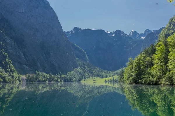 Bela Excursão Exploração Longo Das Berchtesgaden Alpine Foothills Schoenau Koenigsee — Fotografia de Stock