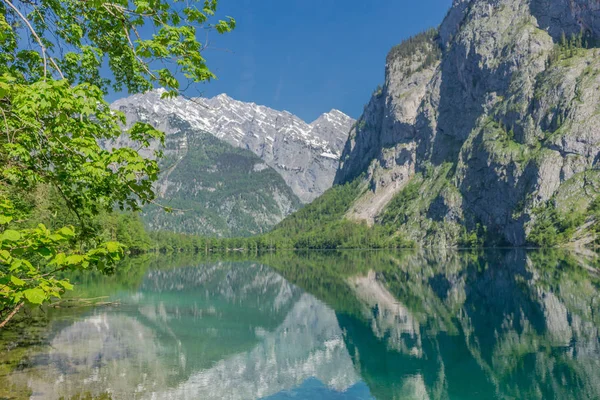 Hermoso Recorrido Exploración Largo Las Estribaciones Alpinas Berchtesgaden Schoenau Koenigsee —  Fotos de Stock