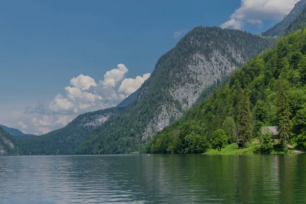 Όμορφη Περιήγηση Εξερεύνησης Κατά Μήκος Των Άλπεων Berchtesgaden Πρόποδες Schoenau — Φωτογραφία Αρχείου