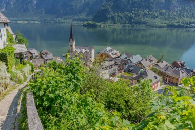 Bir yaz gününde Hallsttter gölü boyunca güzel keşif turu. - Hallstatt/Avusturya. 