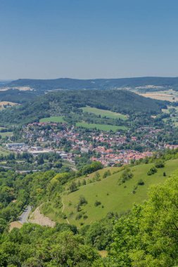 Thüringen Saale vadisi boyunca güzel keşif turu. - Leuchtenburg/Saale.