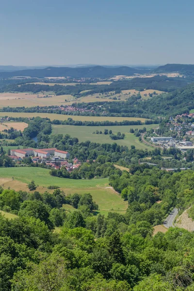 Schöne Erkundungstour Durch Das Thüringische Saaletal Leuchtenburg Saale — Stockfoto