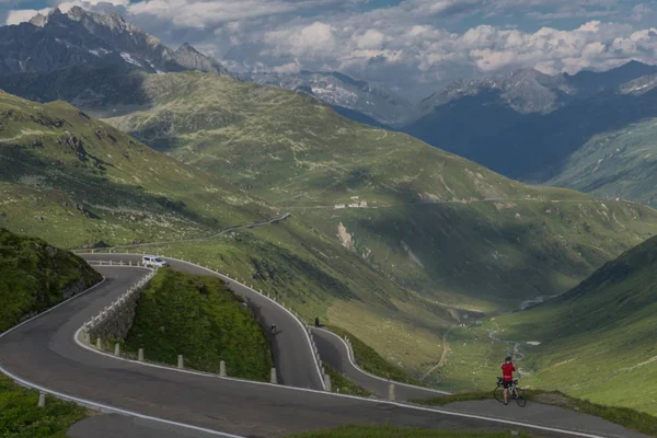 Maravilhoso Passeio Exploração Pelas Montanhas Suíça Furka Pass Suíça — Fotografia de Stock