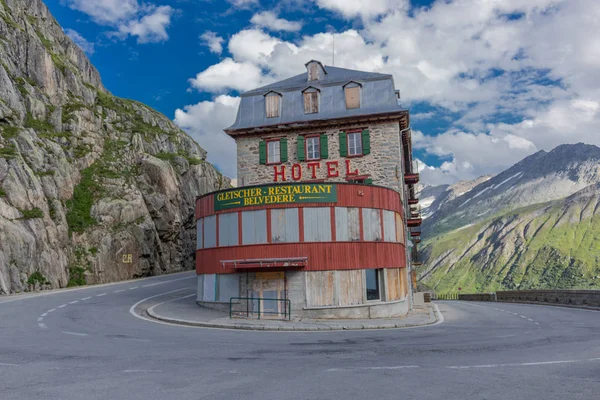 Sviçre Dağlarında Harika Bir Keşif Turu Furka Pass Sviçre — Stok fotoğraf