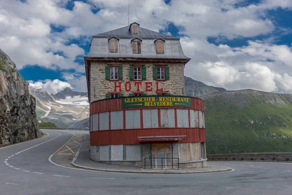 Sviçre Dağlarında Harika Bir Keşif Turu Furka Pass Sviçre — Stok fotoğraf