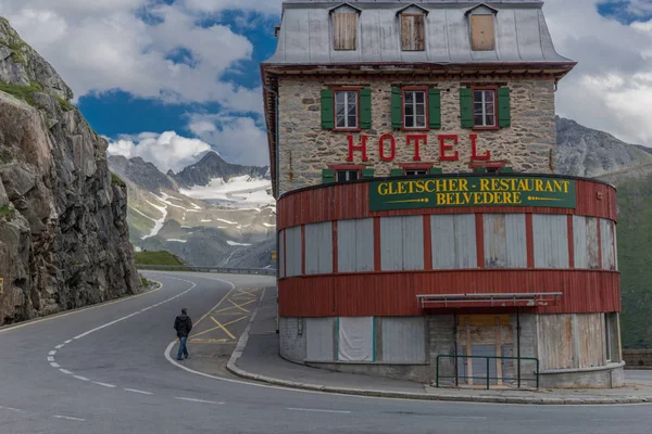 Sviçre Dağlarında Harika Bir Keşif Turu Furka Pass Sviçre — Stok fotoğraf