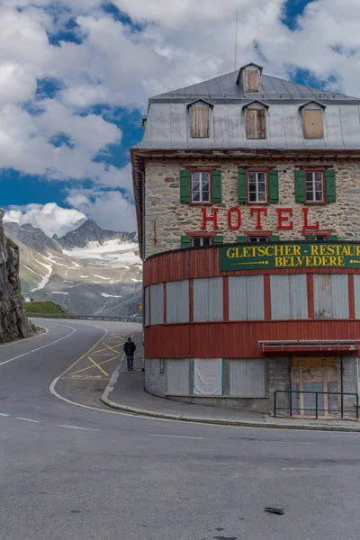 Sviçre Dağlarında Harika Bir Keşif Turu Furka Pass Sviçre — Stok fotoğraf