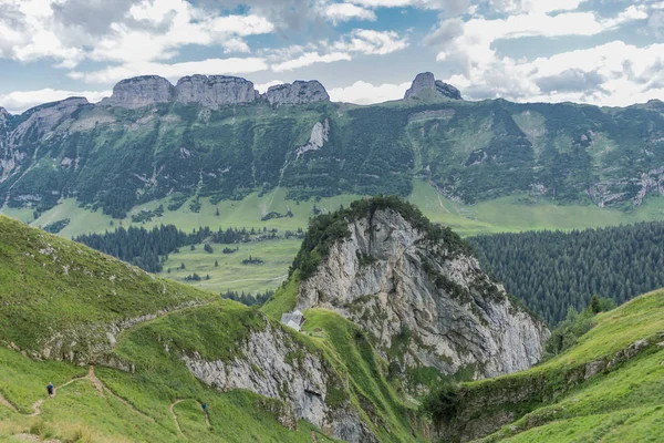 스위스의아 산맥을 지나는 아름다운 여행이었습니다 Appenzell Alpstein Switzerland — 스톡 사진