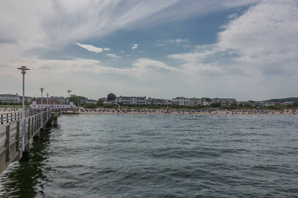 Sensation Vacances Sur Plage Sable Fin Usedom Station Balnéaire Baltique — Photo